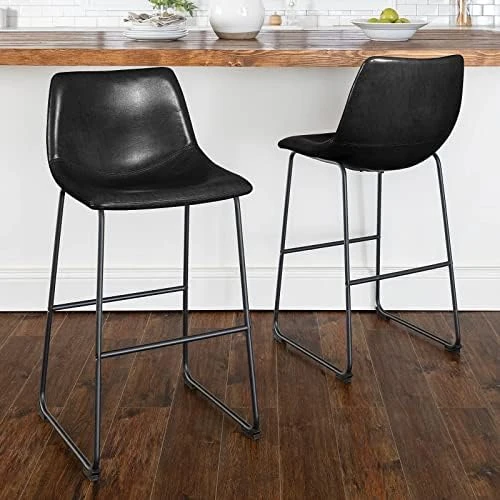 LEMBERI Faux Leather Dining Chairs Set Of 2, 18 Inch Kitchen & Dining Room Chairs,Mid Century Modern Dining Chairs With Backrest And Metal Legs, Comfortable Upholstered Seat Chairs (18,Black) 15 LEMBERI Faux Leather Dining Chairs Set Of 2, 18 Inch Kitchen & Dining Room Chairs,Mid Century Modern Dining Chairs With Backrest And Metal Legs, Comfortable Upholstered Seat Chairs (18,Black) - Image 13