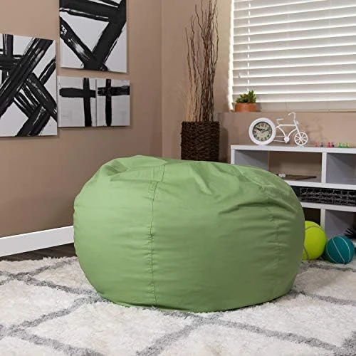 EMMA + OLIVER Oversized Solid Gray Refillable Bean Bag Chair For All Ages 13 EMMA + OLIVER Oversized Solid Gray Refillable Bean Bag Chair For All Ages - Image 11