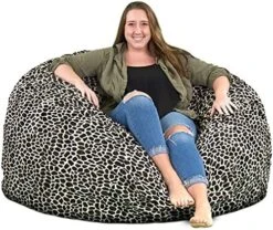 ULTIMATE SACK 6000 (6 Ft.) Bean Bag Chair Cover In Multiple Colors: Cover ONLY. (6000, Navy Suede) -Home Table Chair Store 51qlQvQd4pL. AC