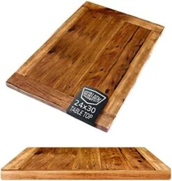 HEIRLOUM Reclaimed Wood Table Top - Rustic Recycled Solid Wooden Piece Perfect For Kitchens, Dining And Coffee Table Tops (Reclaimed Wood Table Top - Economy, 24" X 30") -Home Table Chair Store 51rDy2KO3BL. AC