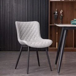 Kidol & Shellder Modern Dining Chairs Black PU Upholstered Kitchen & Dining Room Chairs,Loads Up To 300lbs,3 Mins Quick Assembly -Home Table Chair Store 51rcWzXNSgL. AC