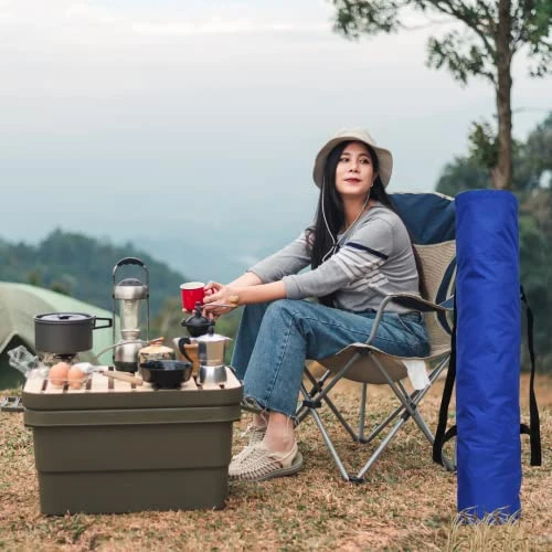 NGIL Navy Solid Color Folding Camp Chair Carry Bag With Non Adjustable Strap And Wide Drawstring Opening (Replacement Bag Only) Please Read Description For Full Details 6 NGIL Navy Solid Color Folding Camp Chair Carry Bag With Non Adjustable Strap And Wide Drawstring Opening (Replacement Bag Only) Please Read Description For Full Details - Image 4