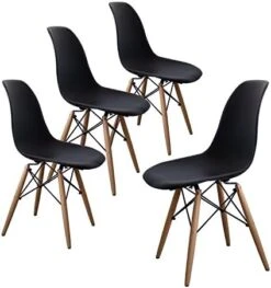 Buschman Mid Century Modern Dining Room Chairs, White, Set Of 4 -Home Table Chair Store 51tv5RjXVTL. AC