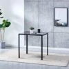 29.5" Dining Table Dinette Table For 2-4 People Tempered Glass Dining Room Table With Metal Legs, Square Kitchen Table For Dining Guest Reception Small Spaces, Black -Home Table Chair Store 51u7c0AiTdL
