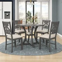UBGO Dining Table Set 7-Piece Set-72 Industrial Style Rectangular Chain Bracket Chairs,Family Furniture For 6 People,for Home Kitchen Room/Breakfast Corner(Gray) 26 UBGO Dining Table Set 7-Piece Set-72 Industrial Style Rectangular Chain Bracket Chairs,Family Furniture For 6 People,for Home Kitchen Room/Breakfast Corner(Gray) -Home Table Chair Store 51unOU96zHL. AC