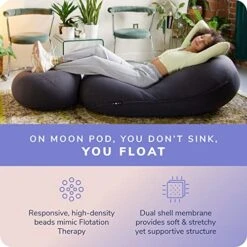 Moon Pod Lunar Lift Footrest For Bean Bag Chair, Navy - The Zero-Gravity Beanbag For Stress, Anxiety, & All Day Deep Relaxation - Ultra Soft & Ergonomic Support For Back & Neck - For The Whole Family 11 Moon Pod Lunar Lift Footrest For Bean Bag Chair, Navy - The Zero-Gravity Beanbag For Stress, Anxiety, & All Day Deep Relaxation - Ultra Soft & Ergonomic Support For Back & Neck - For The Whole Family -Home Table Chair Store 51v9LVHkzeL