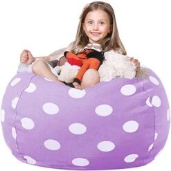 Wekapo Stuffed Animal Storage Bean Bag Chair Cover For Kids | Stuffable Zipper Beanbag For Organizing Children Plush Toys Large Premium Cotton Canvas -Home Table Chair Store 51vCCaRAhAL. AC