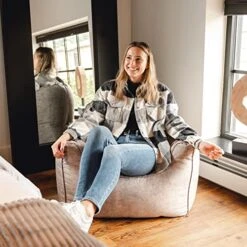 Big Joe Hug Bean Bag Chair, Gray Hyde, 3ft 15 Big Joe Hug Bean Bag Chair, Gray Hyde, 3ft -Home Table Chair Store 51wbMkSXlVL