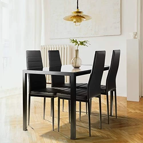 UBGO Dining Table Set 7-Piece Set-72 Industrial Style Rectangular Chain Bracket Chairs,Family Furniture For 6 People,for Home Kitchen Room/Breakfast Corner(Gray) 11 UBGO Dining Table Set 7-Piece Set-72 Industrial Style Rectangular Chain Bracket Chairs,Family Furniture For 6 People,for Home Kitchen Room/Breakfast Corner(Gray) - Image 9