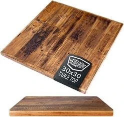HEIRLOUM Reclaimed Wood Table Top - Rustic Recycled Solid Wooden Piece Perfect For Kitchens, Dining And Coffee Table Tops (Reclaimed Wood Table Top - Economy, 24" X 30") -Home Table Chair Store 51x10MempyL. AC