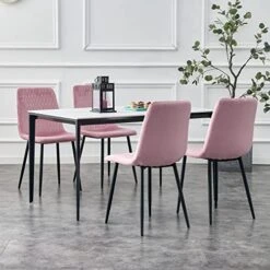 Adyoyi Modern Velvet Dining Chairs Set Of 4, Upholstered Velvet Dining Room Chairs Fabric Dining Chairs For Dinning Room Home Living Room Bedroom Kitchen, Orange -Home Table Chair Store 51yYHv0qNQL. AC