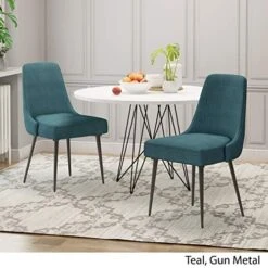 Christopher Knight Home Dawn Modern Fabric Dining Chairs (Set Of 2), Teal -Home Table Chair Store 51z8WRSTj1L