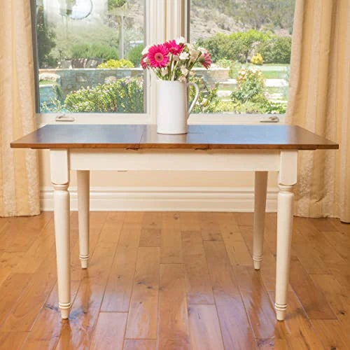 Christopher Knight Home Clearwater Rectangular Solid Top Table, Dark Oak / Antique White 3 Christopher Knight Home Clearwater Rectangular Solid Top Table, Dark Oak / Antique White