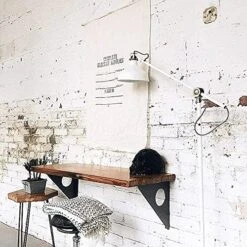 FOF FRIEND OF FAMILY Industrial Rustic Wall-Mounted Table, Dining Table Desk, Pine Wood Wall-Mounted Bar Tables (47"X18") 11 FOF FRIEND OF FAMILY Industrial Rustic Wall-Mounted Table, Dining Table Desk, Pine Wood Wall-Mounted Bar Tables (47"X18") -Home Table Chair Store 51zQR0qoSfL. AC