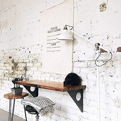 FOF FRIEND OF FAMILY Industrial Rustic Wall-Mounted Table, Dining Table Desk, Pine Wood Wall-Mounted Bar Tables (47"X18") 4 FOF FRIEND OF FAMILY Industrial Rustic Wall-Mounted Table, Dining Table Desk, Pine Wood Wall-Mounted Bar Tables (47"X18") - Image 3
