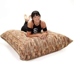 Jaxx Bean Bags Pillow Saxx Bean Bag Chairs, 5.5 Feet, Premium Luxe Fur - Silver Fox -Home Table Chair Store 51zqgRWNLsL. AC