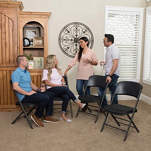 LIFETIME Commercial Grade Folding Chairs, 4 Pack, Charcoal Gray 4 LIFETIME Commercial Grade Folding Chairs, 4 Pack, Charcoal Gray - Image 2