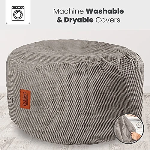 CordaRoy's Chenille Bean Bag Ottoman Footstool, 26" X 17", Charcoal 3 CordaRoy's Chenille Bean Bag Ottoman Footstool, 26" X 17", Charcoal