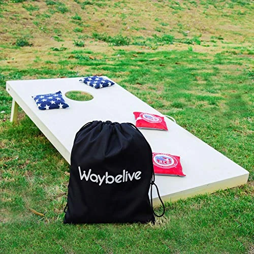 Waybelive 2 Pieces Bean Bag Game Carrying Bag, Canvas Cornhole Carrying Case With Cornhole Bean Bag Tote Carry Case, Weatherproof Bags, Black 7 Waybelive 2 Pieces Bean Bag Game Carrying Bag, Canvas Cornhole Carrying Case With Cornhole Bean Bag Tote Carry Case, Weatherproof Bags, Black - Image 5