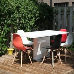 Inspirer Studio IRIS Extendible Dining Table Pedestal Table MDF High-Gloss White -Home Table Chair Store 616TvJrlS3L