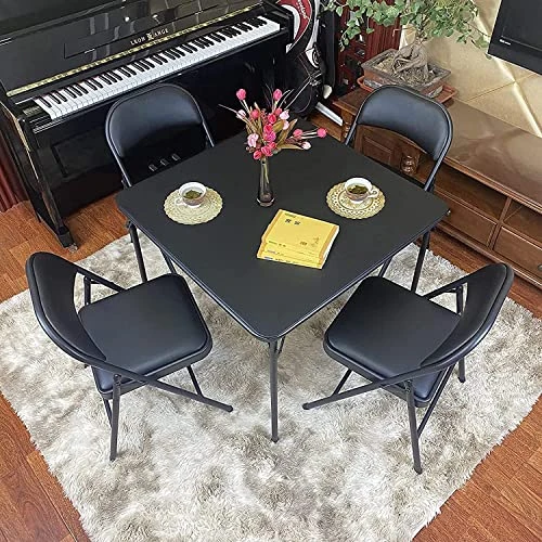 GIVIMO 4 Pack Folding Chairs With Padded Seats - Black Metal Folding Chair With Steel Frame For Events, Office, Wedding Party - 330 Lb Capacity (Black) 4 GIVIMO 4 Pack Folding Chairs With Padded Seats - Black Metal Folding Chair With Steel Frame For Events, Office, Wedding Party - 330 Lb Capacity (Black) - Image 2