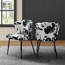 Velvet Dining Chairs Set Of 2, Modern Upholstered Side Chair With Golden Legs, Small Cute Armless Accent Chair For Living Room, Kitchen, Bedroom, Beauty Room/Ivory, 2-Pack -Home Table Chair Store 61SDn6DRSxL. AC