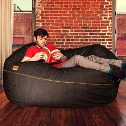 Jaxx 7 Foot Bean Bag Sofa, Charcoal -Home Table Chair Store 61diMfjUp5L. AC