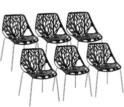 Bonnlo Modern Black Dining Chairs Set Of 6,Plastic Saping Birch Chairs,Stackable Dining Chairs Set For Living Room/Kitchen/Office (6, Black) 16 Bonnlo Modern Black Dining Chairs Set Of 6,Plastic Saping Birch Chairs,Stackable Dining Chairs Set For Living Room/Kitchen/Office (6, Black) -Home Table Chair Store 61nFY0xWA9L. AC