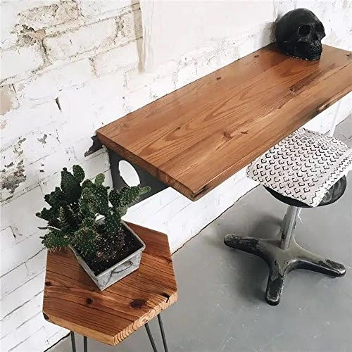 FOF FRIEND OF FAMILY Industrial Rustic Wall-Mounted Table, Dining Table Desk, Pine Wood Wall-Mounted Bar Tables (47"X18") 6 FOF FRIEND OF FAMILY Industrial Rustic Wall-Mounted Table, Dining Table Desk, Pine Wood Wall-Mounted Bar Tables (47"X18") - Image 5