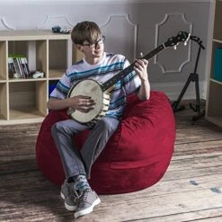 Jaxx Saxx 3 Foot Bean Bag Chair With Removable Cover, Cinnabar 17 Jaxx Saxx 3 Foot Bean Bag Chair With Removable Cover, Cinnabar -Home Table Chair Store 61yqpynudoL